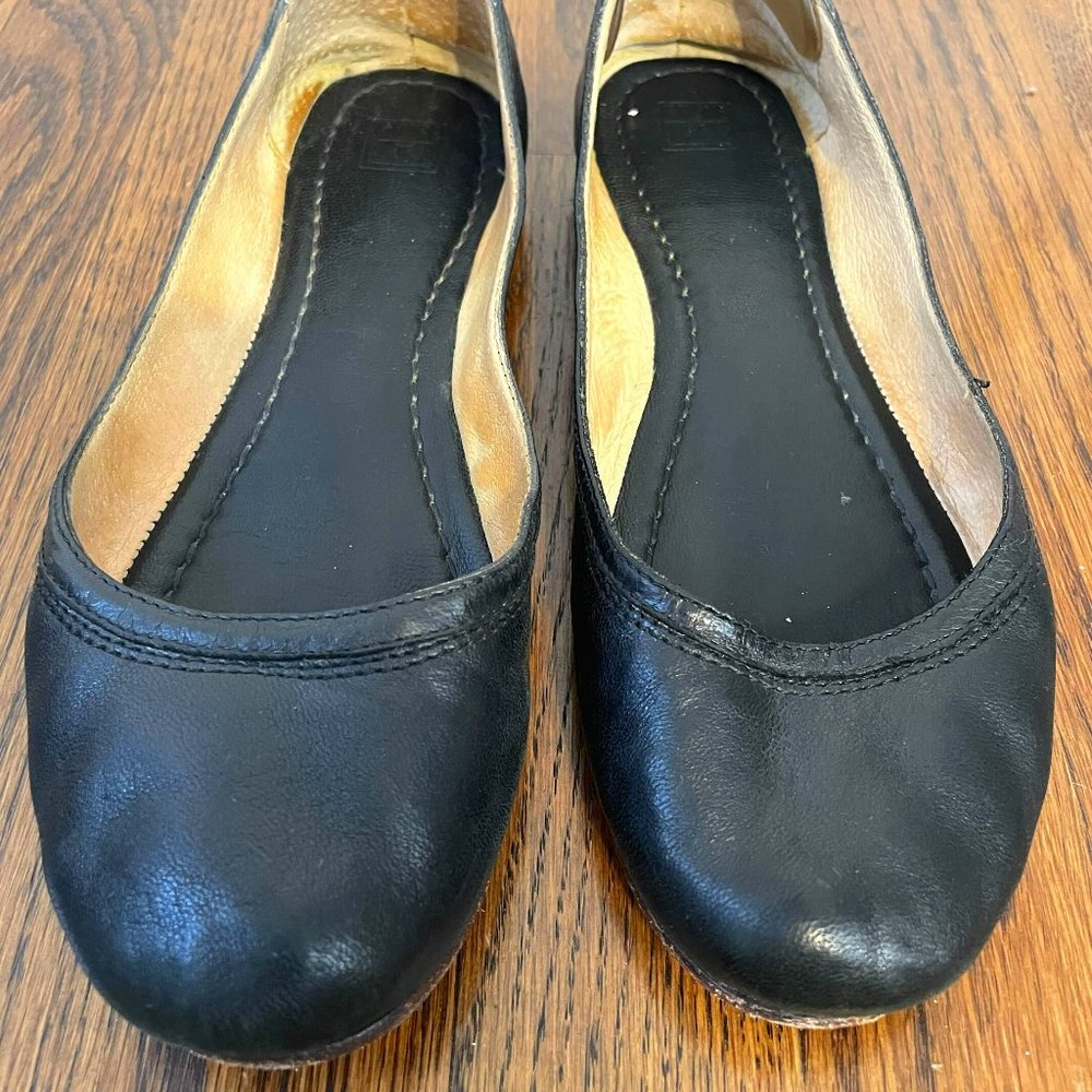 Black Frye Leather flats Size 10